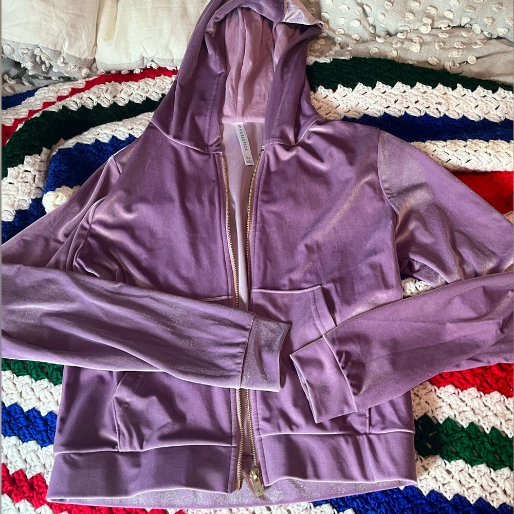 Fabletics zip up sweater with hood